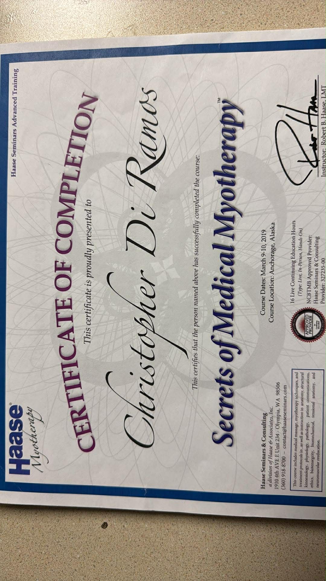 Secrets of Medical Myotherapy — Haase Seminars, 2019